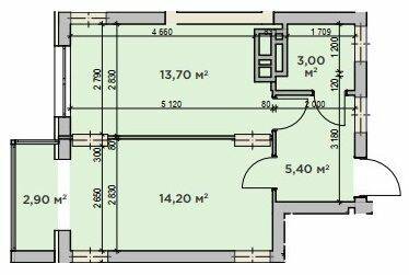 1-кімнатна 39.2 м² в ЖК CENTRAL HOUSE від 25 550 грн/м², м. Ірпінь