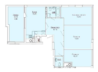 3-кімнатна 85.34 м² в ЖК Royal Park від 23 850 грн/м², м. Ірпінь