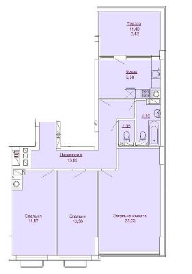 3-кімнатна 86.15 м² в ЖК Royal Park від 21 500 грн/м², м. Ірпінь