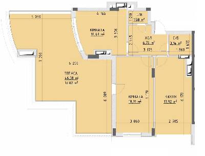 2-комнатная 75.39 м² в ЖК Central Bucha от 19 000 грн/м², г. Буча