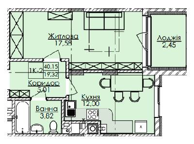 1-комнатная 40.15 м² в ЖК AUROOM SUNRISE от 20 600 грн/м², Львов