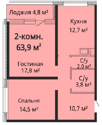 2-комнатная 63.9 м² в ЖК Альтаир 3 от 20 550 грн/м², Одесса