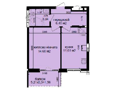 1-комнатная 38.15 м² в ЖК Кришталевi джерела от 23 030 грн/м², Киев