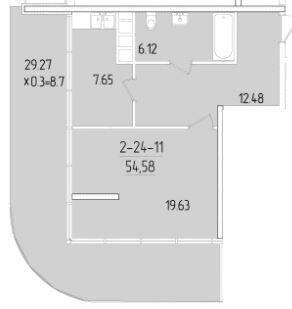 1-комнатная 54.58 м² в ЖК KADORR City от 21 950 грн/м², Одесса