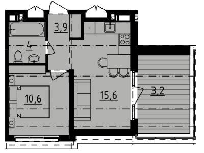1-комнатная 37.3 м² в ЖК DERBY Style House от 24 550 грн/м², Одесса