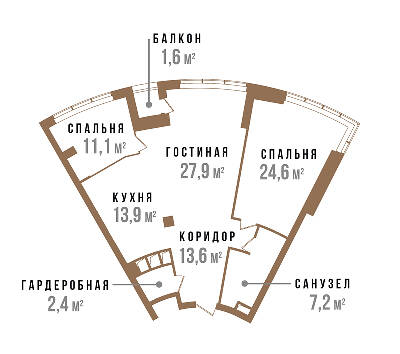 3-комнатная 100.6 м² в ЖК Skyline от 78 300 грн/м², Киев