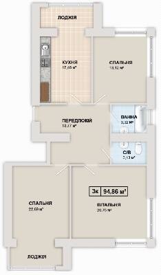 3-кімнатна 94.9 м² в ЖК Містечко Козацьке від 12 300 грн/м², Івано-Франківськ