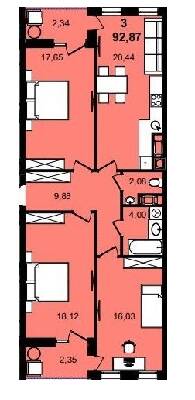 3-кімнатна 92.87 м² в ЖК Tiffany apartments від 26 650 грн/м², Львів