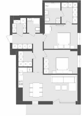 2-комнатная 82.98 м² в ЖК Avalon Flex от 25 000 грн/м², Львов