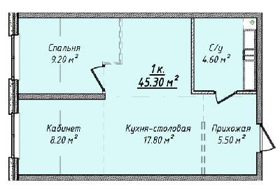 1-кімнатна 45.3 м² в ЖК Mandarin ART від 31 500 грн/м², Одеса