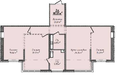 3-комнатная 98.5 м² в ЖК Mandarin ART от 29 550 грн/м², Одесса