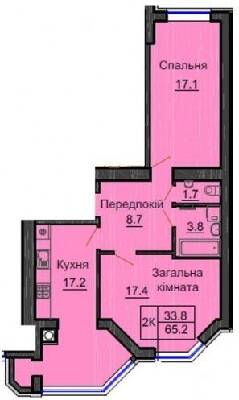 2-кімнатна 65.2 м² в ЖК Sofia Nova від 25 000 грн/м², с. Новосілки