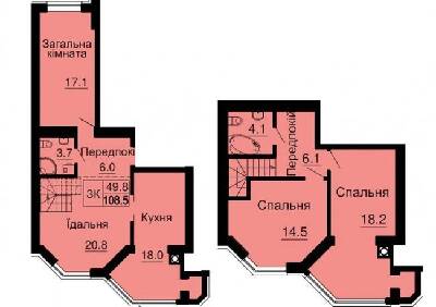 Дворівнева 108.5 м² в ЖК Sofia Nova від 35 000 грн/м², с. Новосілки