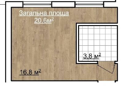 1-комнатная 20.6 м² в ЖК Geneva от 18 500 грн/м², с. Софиевская Борщаговка