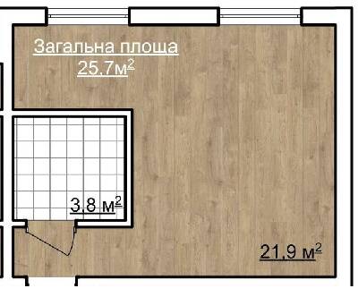 1-комнатная 25.7 м² в ЖК Geneva от 22 500 грн/м², с. Софиевская Борщаговка