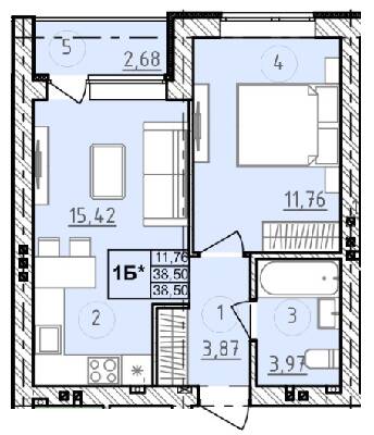1-комнатная 38.5 м² в ЖК Сенсация от 19 750 грн/м², пгт Гостомель