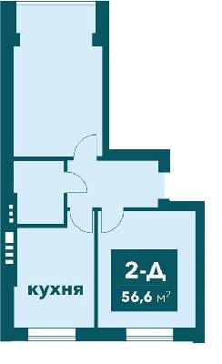 2-комнатная 56.6 м² в ЖК Ибис от 24 200 грн/м², г. Ирпень