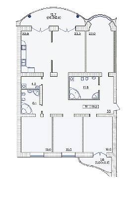5+ комнат 194.5 м² в ЖК на Французском бульваре, 29 от 56 650 грн/м², Одесса