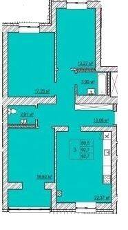 3-кімнатна 92.7 м² в ЖК Caramel Residence від 19 500 грн/м², Луцьк