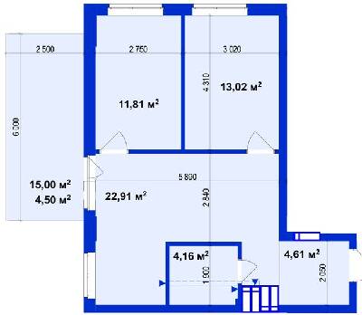 2-комнатная 61.01 м² в ЖК Utlandia-2 от 21 100 грн/м², г. Ирпень