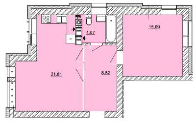 1-кімнатна 49.79 м² в ЖК Найкращий квартал від 26 100 грн/м², м. Ірпінь