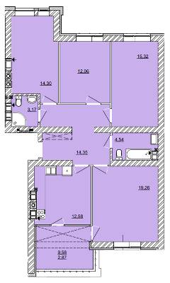 4-комнатная 98.45 м² в ЖК Найкращий квартал от 17 100 грн/м², г. Ирпень