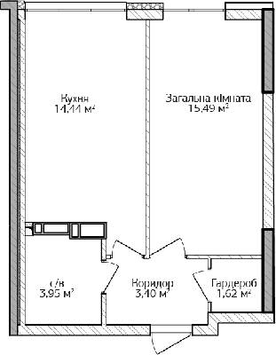 1-комнатная 38.9 м² в ЖК City Park от 25 500 грн/м², г. Ирпень
