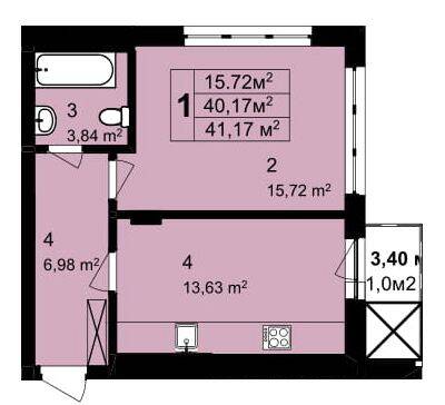 1-кімнатна 41.17 м² в ЖК Q-6 "Quoroom Perfect Town" від 31 050 грн/м², Львів
