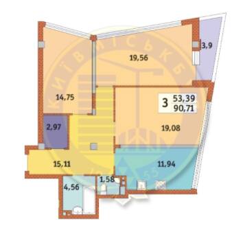 3-кімнатна 90.71 м² в ЖК Costa fontana від 32 650 грн/м², Одеса