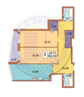 2-кімнатна 104.5 м² в ЖК Costa fontana від 39 600 грн/м², Одеса