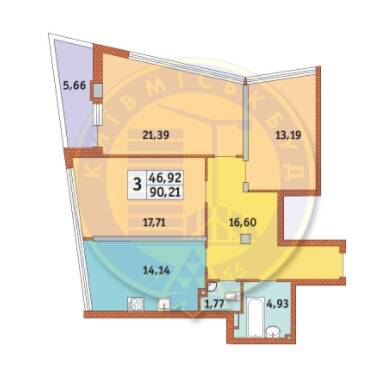 3-кімнатна 90.21 м² в ЖК Costa fontana від 32 650 грн/м², Одеса
