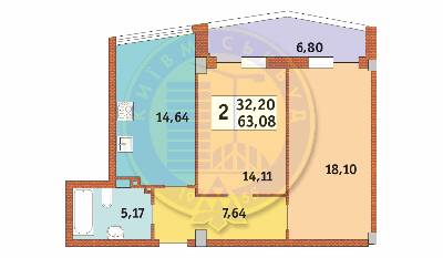 2-комнатная 63.08 м² в ЖК Costa fontana от 29 700 грн/м², Одесса