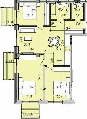 3-комнатная 80.83 м² в ЖК Пространство на 9-й Фонтана от 29 700 грн/м², Одесса