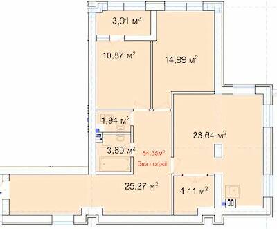 2-комнатная 88.46 м² в ЖК Comfort City Lagoon от 25 000 грн/м², Днепр
