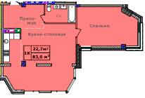 1-кімнатна 83 м² в ЖК Comfort City Рибінський від 23 000 грн/м², Дніпро