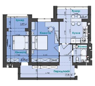 2-кімнатна 63.79 м² в ЖК Like Home від 18 000 грн/м², м. Ірпінь