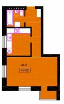 1-комнатная 40.52 м² в КД Уютный дом от 17 650 грн/м², Днепр