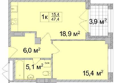 1-кімнатна 47.4 м² в ЖК ТИТУЛ Будинок на Пушкінській від 55 450 грн/м², Харків