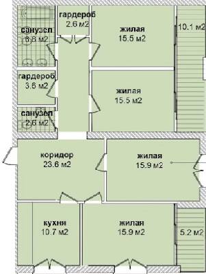 4-комнатная 120.4 м² в Резиденция Парк-Хаус от 48 050 грн/м², Харьков