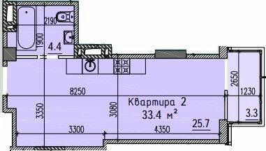 1-комнатная 33.4 м² в ЖК River Hall от 18 000 грн/м², Запорожье