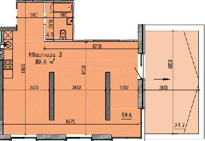 3-кімнатна 88.8 м² в ЖК River Hall від 25 100 грн/м², Запоріжжя