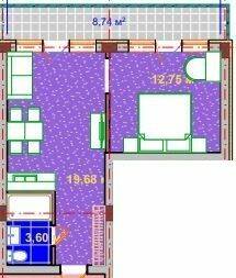 2-кімнатна 38.6 м² в Апарт-комплекс Wood Apartments від 59 150 грн/м², с. Яблуниця