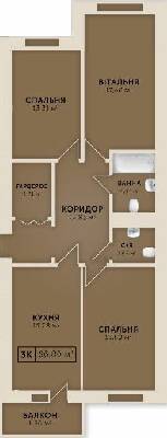 3-кімнатна 86.8 м² в КБ Kovcheg Residence від 22 150 грн/м², Івано-Франківськ