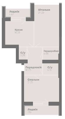 2-комнатная 94.85 м² в ЖК Central House от 18 800 грн/м², Николаев
