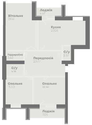 3-кімнатна 133.26 м² в ЖК Central House від 18 800 грн/м², Миколаїв