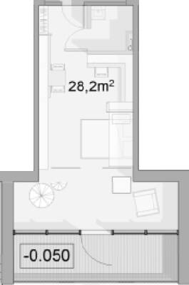 1-кімнатна 28.2 м² в ЖК Forest Apart від 15 050 грн/м², Суми