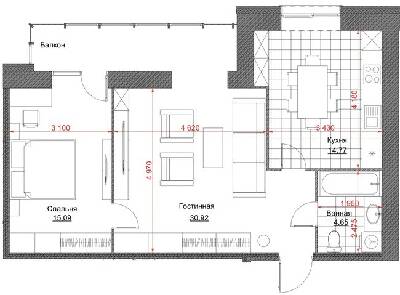 2-кімнатна 68 м² в ЖК Oasis від 19 800 грн/м², м. Кременчук