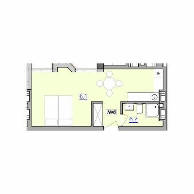 1-кімнатна 30.4 м² в Апарт-комплекс Кампус від 15 500 грн/м², Тернопіль
