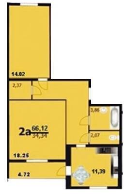 2-кімнатна 66.12 м² в ЖК Європейський від 14 300 грн/м², Хмельницький