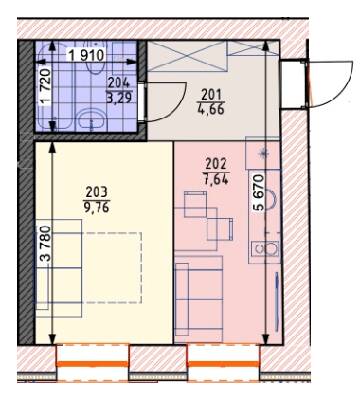 1-комнатная 25.32 м² в ЖК Home Smart House от 12 000 грн/м², г. Борисполь